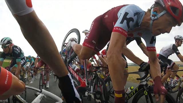 Onboard-Bilder: Der Sturz von Tony Martin, der das Tour-Aus bringt Onboard-Bilder: Der Sturz von Tony Martin, der das Tour-Aus bringt