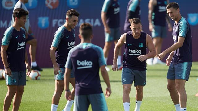 Nuevo entrenamiento del FC Barcelona de Valverde Nuevo entrenamiento del FC Barcelona de Valverde