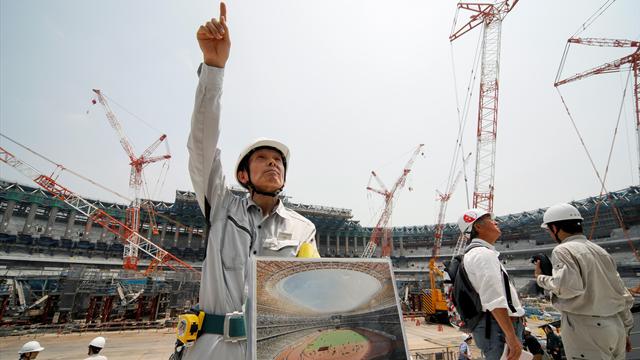 Las obras del nuevo estadio olímpico para Tokio 2020 avanzan a buen ritmo Las obras del nuevo estadio olímpico para Tokio 2020 avanzan a buen ritmo