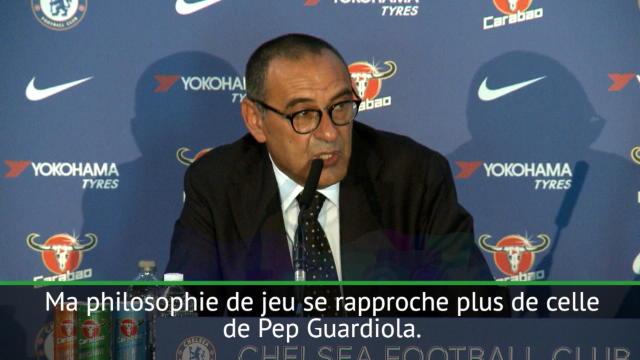 Sarri : "J'apprécie Mourinho mais je me sens plus proche de Guardiola" Sarri : "J'apprécie Mourinho mais je me sens plus proche de Guardiola"