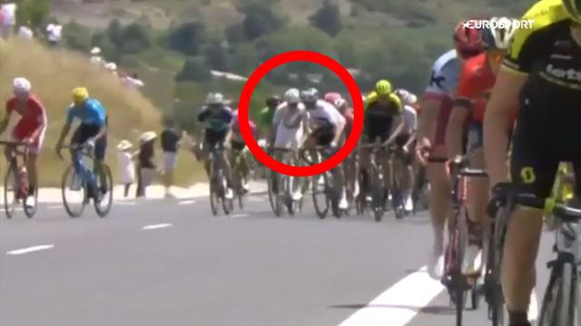 Tour de Francia: El Italiano Moscon, compañero de Froome y Thomas, excluido por "agresión grave" Tour de Francia: El Italiano Moscon, compañero de Froome y Thomas, excluido por "agresión grave"