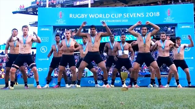 7er-Rugby-WM: WM-Haka mit Goldmedaille - beeindruckender Auftritt der All Blacks 7er-Rugby-WM: WM-Haka mit Goldmedaille - beeindruckender Auftritt der All Blacks