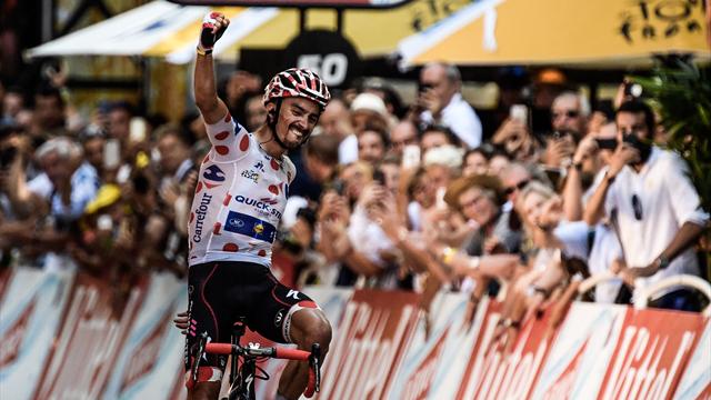 Alaphilippe soars to win action-packed Stage 16 after late Yates drama