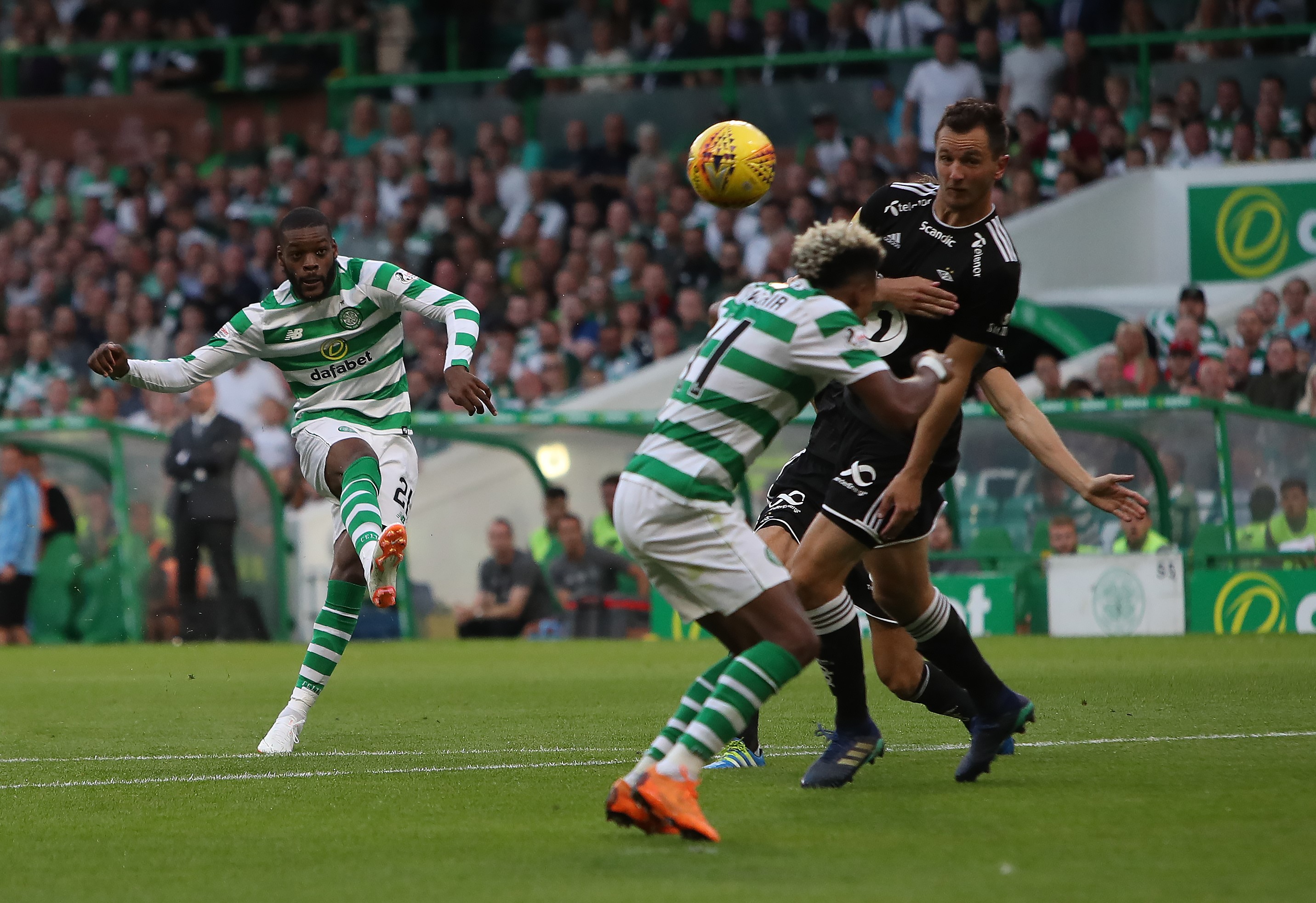 Olivier Ntcham lors de Celtic - Rosenborg / Ligue des champions