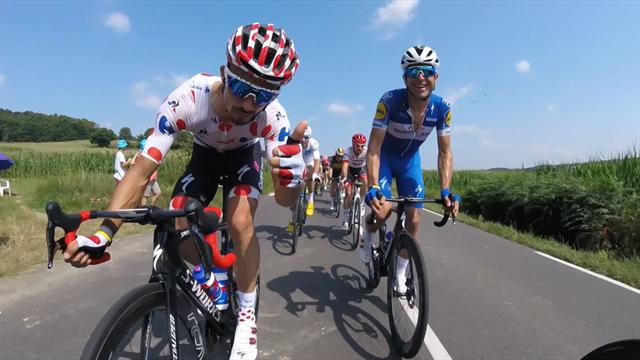 Wheelie, Nase bohren und der Zielsprint: Die 18. Etappe in der Onboard-Perspektive Wheelie, Nase bohren und der Zielsprint: Die 18. Etappe in der Onboard-Perspektive