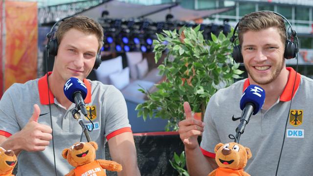 "100 Meter? Nichts ist unmöglich": EM-Vodcast mit Europameister Röhler und Hofmann "100 Meter? Nichts ist unmöglich": EM-Vodcast mit Europameister Röhler und Hofmann