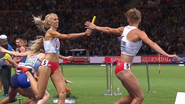 Poland win 4x400m women's relay as GB take bronze Poland win 4x400m women's relay as GB take bronze