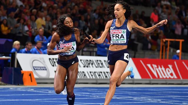 Les Bleues en argent derrière la Pologne sur le relais 4x400m Les Bleues en argent derrière la Pologne sur le relais 4x400m