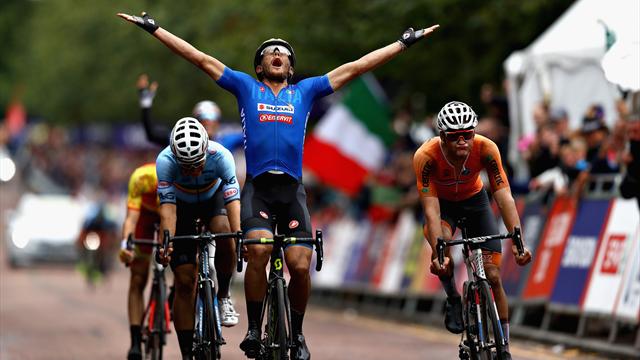 Matteo Trentin medaglia d'oro da urlo! Rivivi la sua volata da campione d'Europa Matteo Trentin medaglia d'oro da urlo! Rivivi la sua volata da campione d'Europa