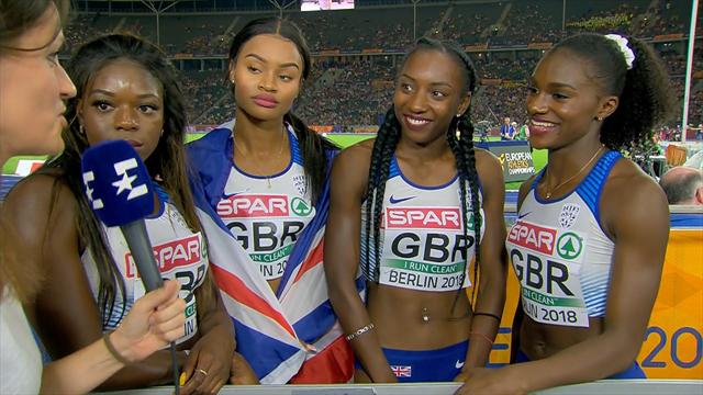 Dina Asher-Smith: I am just happy we got the baton round safely Dina Asher-Smith: I am just happy we got the baton round safely