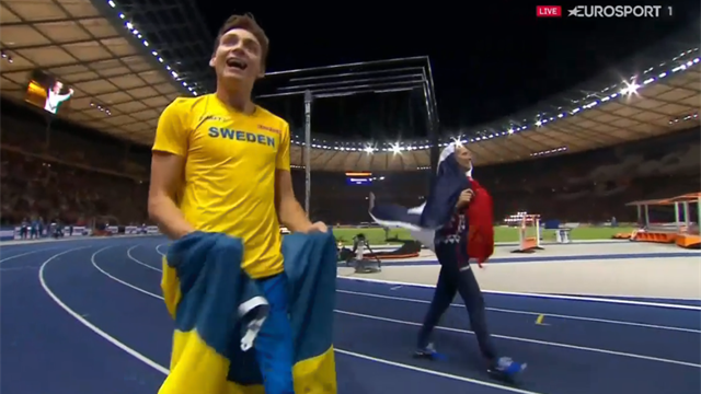 Se Armand Duplantis guldglädjen här! Se Armand Duplantis guldglädjen här!