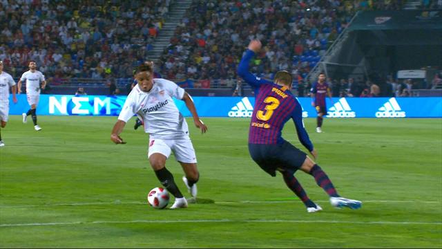 Sarabia batte ter Stegen e mette in ginocchio il Barça: primo gol convalidato con la VAR Sarabia batte ter Stegen e mette in ginocchio il Barça: primo gol convalidato con la VAR