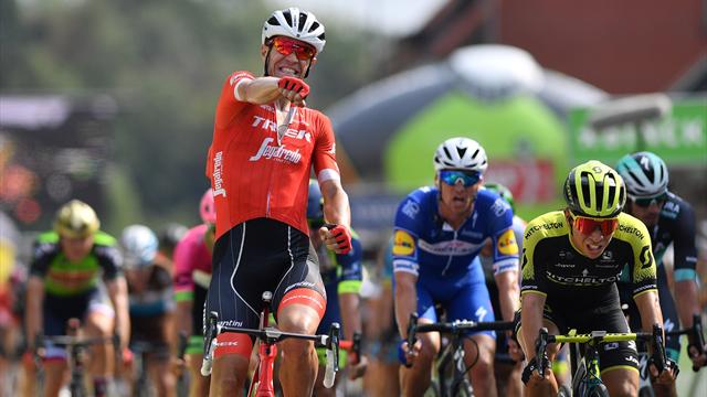 Stuyven a réussi le coup du kilomètre pour piéger les sprinters : L'arrivée de la 4e étape en vidéo Stuyven a réussi le coup du kilomètre pour piéger les sprinters : L'arrivée de la 4e étape en vidéo