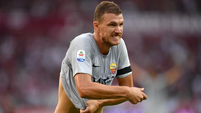 La sublime volée du gauche de Dzeko qui a délivré la Roma