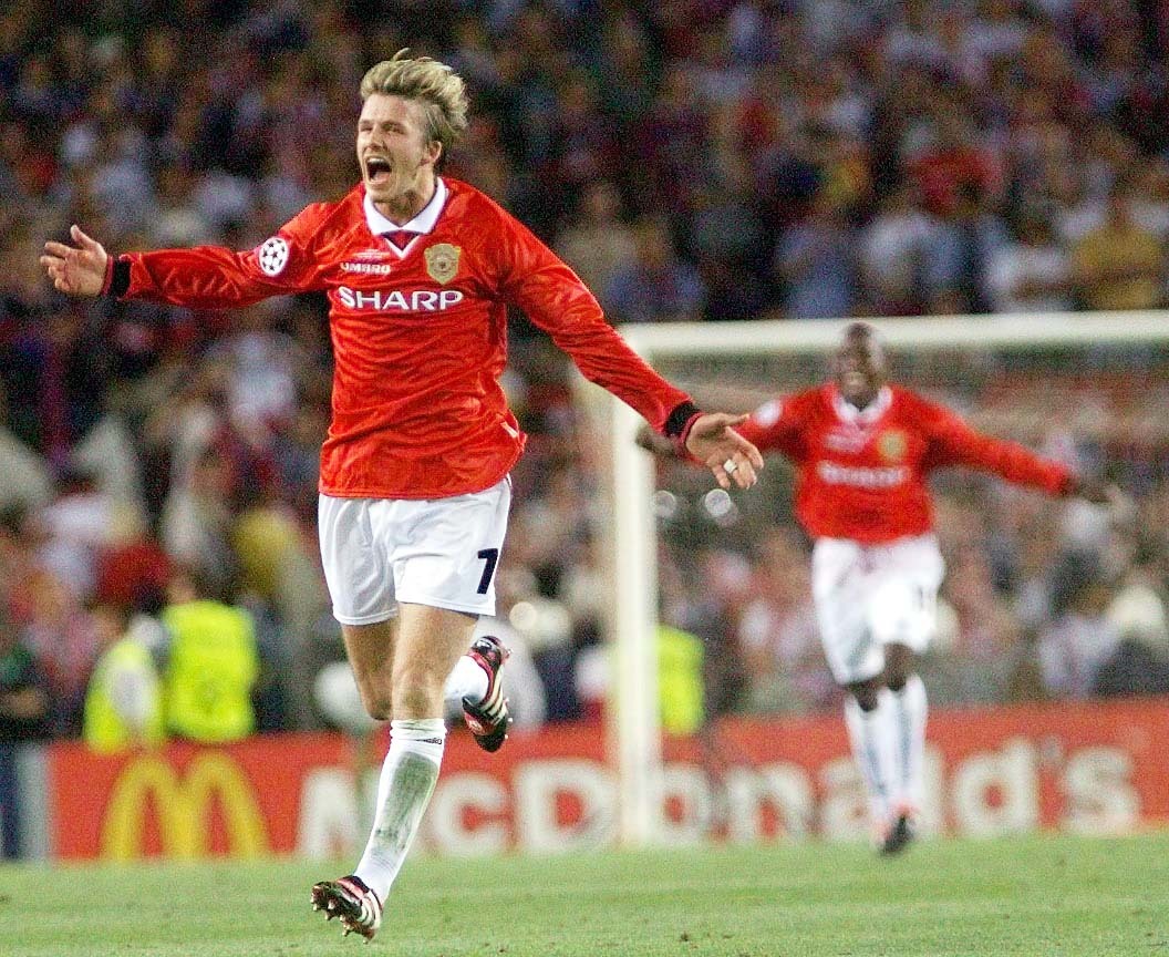 David Beckham won the 1999 UEFA Champions League with Manchester United