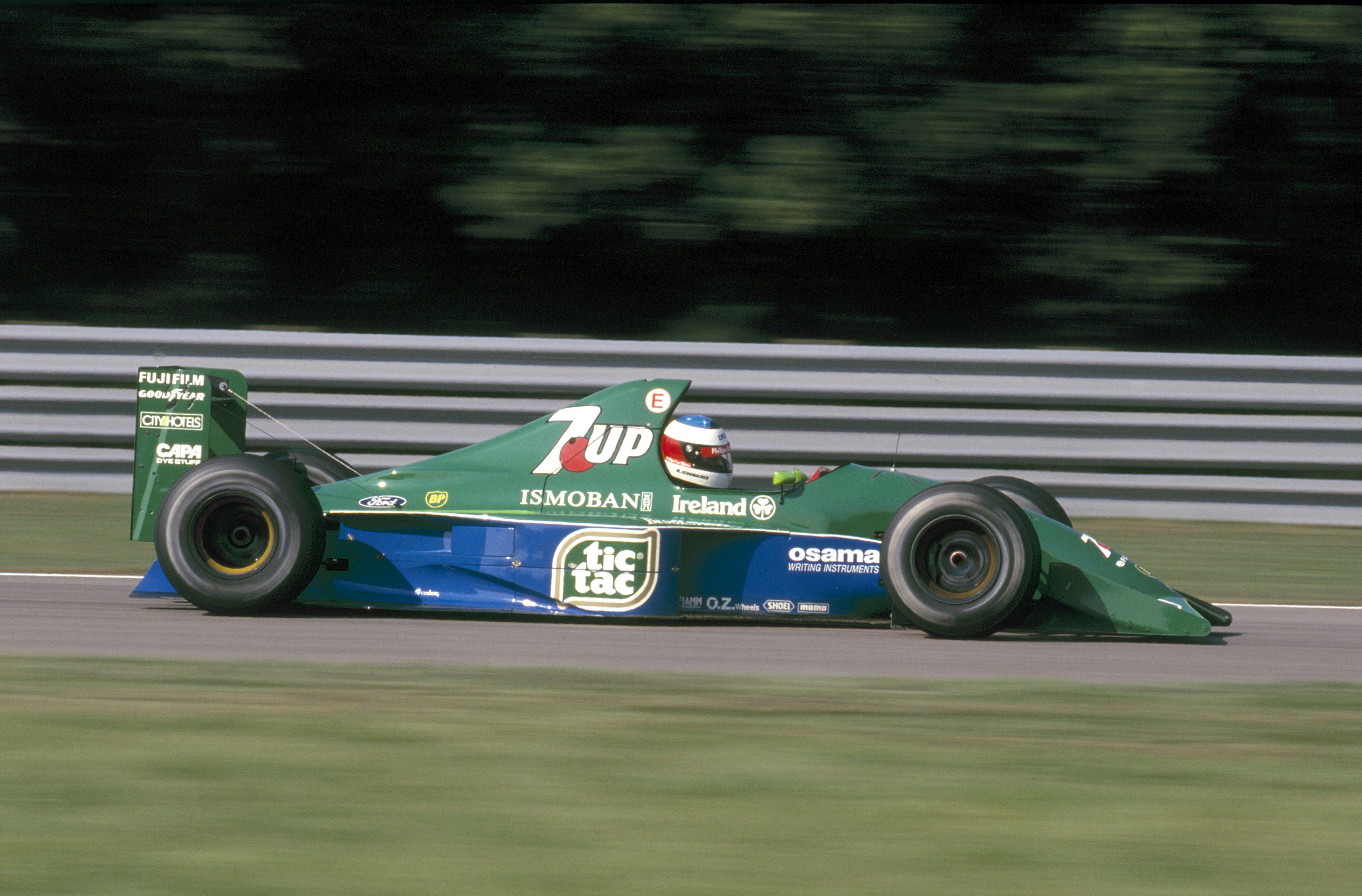 Michael Schumacher (Jordan) au Grand Prix de Belgique 1991