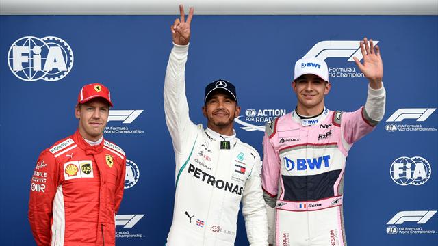 Ocon, qualifié troisième, pas sûr de rester en F1 mais soutenu par Hamilton et Vettel