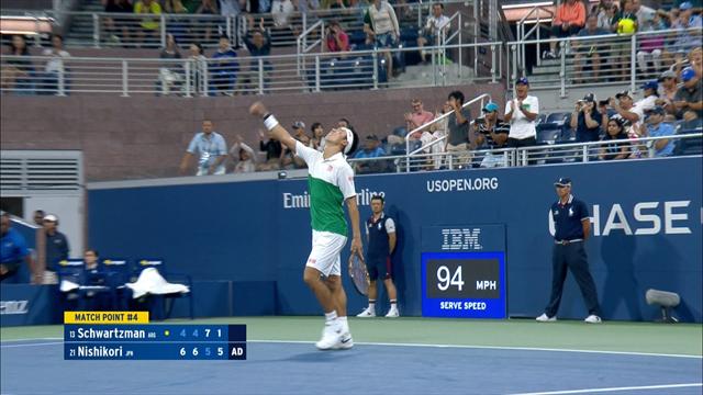 Höjdpunkter: Nishikori vidare - vann mot Schwartzman Höjdpunkter: Nishikori vidare - vann mot Schwartzman