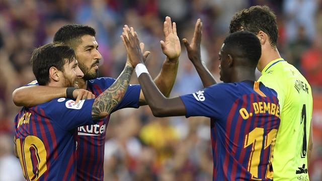 Messi - Suarez - Dembélé, un trident flambant neuf pour un triplé