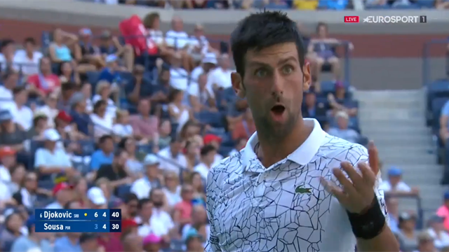 Quand Djokovic prend un « time violation » au service, c’est le ramasseur de balles qui trinque