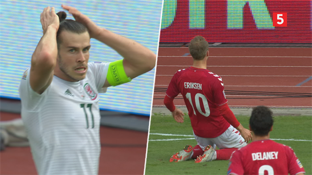 UEFA Nations League, Dinamarca-Gales: Christian Eriksen somete a Bale (2-0)