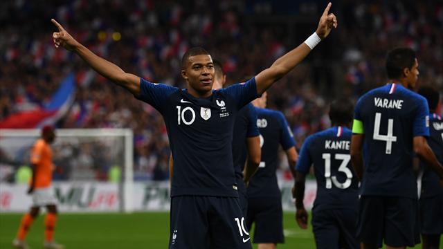 L'ouverture du score de Mbappé sur un beau centre de Matuidi