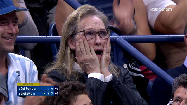 😂La cómica reacción de Meryl Streep en el mítico Del Potro-Djokovic y otras noticias antes de comer