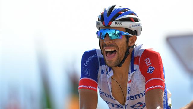 Pinot: "Volevo vincere un'altra tappa, sono felice del bis sui Pirenei" Pinot: "Volevo vincere un'altra tappa, sono felice del bis sui Pirenei"