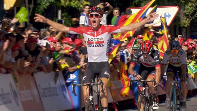 Wallays holds off peloton to win Stage 18 nail-biter Wallays holds off peloton to win Stage 18 nail-biter