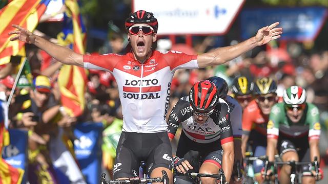 Wallays holds on to win Stage 18 from break, Yates retains red