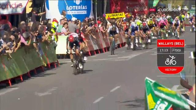 Jelle Wallays is slecht rekenend peloton te slim af