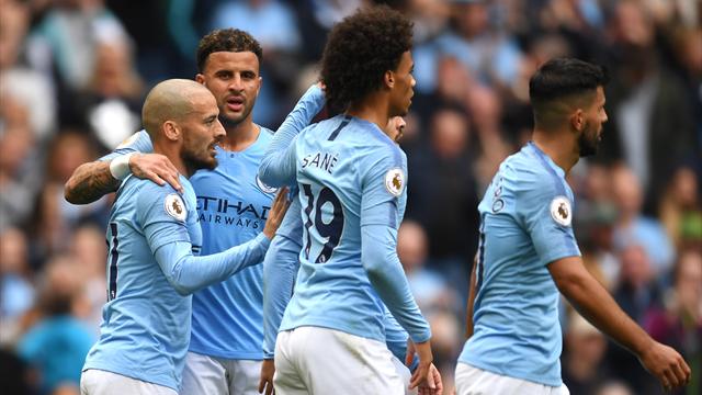 Manchester City a valanga sul Fulham: 3-0 firmato Sané-David Silva-Sterling