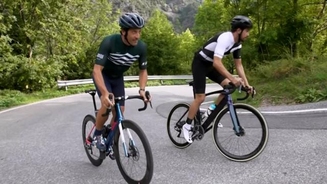 Flecha y Contador reconocen el Coll de La Gallina y dejan un memorable final Flecha y Contador reconocen el Coll de La Gallina y dejan un memorable final