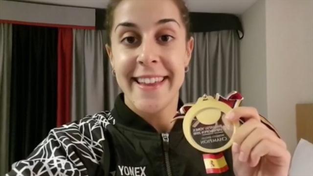 Carolina Marín tras ganar en China: "Contenta con la victoria y con ganas de volver a España" Carolina Marín tras ganar en China: "Contenta con la victoria y con ganas de volver a España"