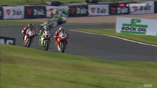 Laverty thrown off bike at Oulton Park Laverty thrown off bike at Oulton Park