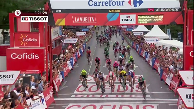 Che numero di Elia Viviani! L’azzurro vince a Madrid e cala il tris alla Vuelta Che numero di Elia Viviani! L’azzurro vince a Madrid e cala il tris alla Vuelta