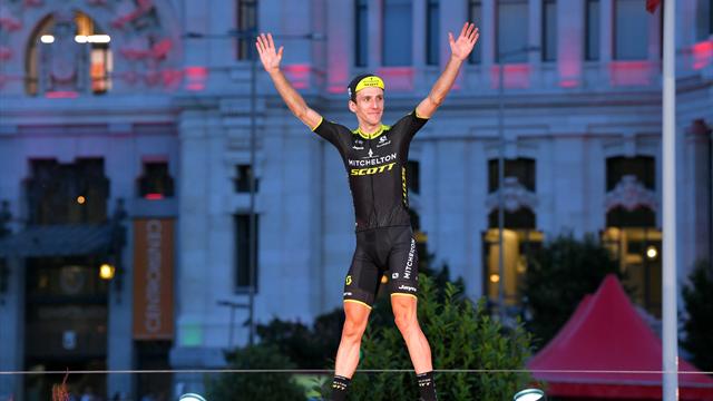 Yates celebrates Vuelta glory on podium in Madrid Yates celebrates Vuelta glory on podium in Madrid