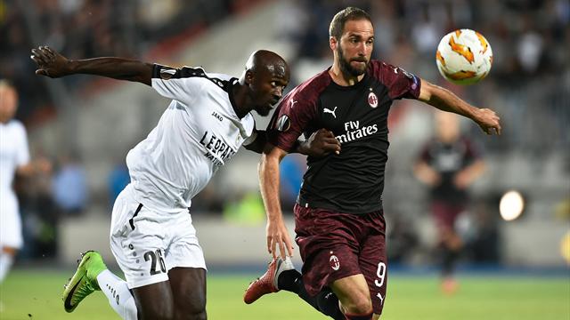 Le pagelle di Dudelange-Milan 0-1: Higuain decide, Caldara è pronto, Castillejo cresce