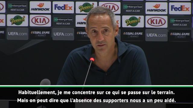 Hütter : "L'absence des supporters nous a aidés" Hütter : "L'absence des supporters nous a aidés"