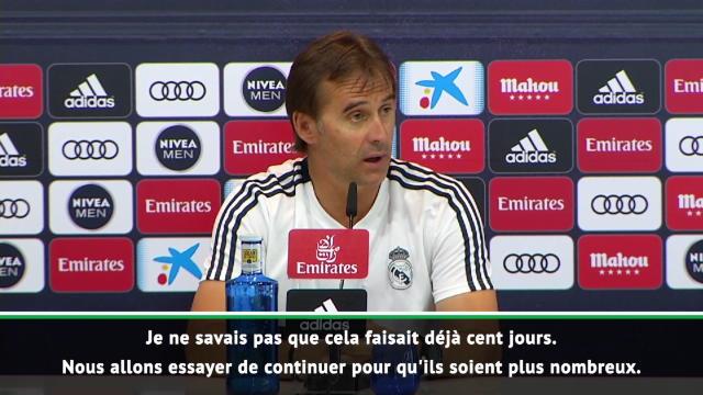 Real Madrid - Lopetegui : "Déjà cent jours ? Tout va tellement vite" Real Madrid - Lopetegui : "Déjà cent jours ? Tout va tellement vite"