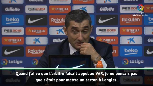 Barça - Valverde n'a pas compris l'expulsion de Lenglet Barça - Valverde n'a pas compris l'expulsion de Lenglet