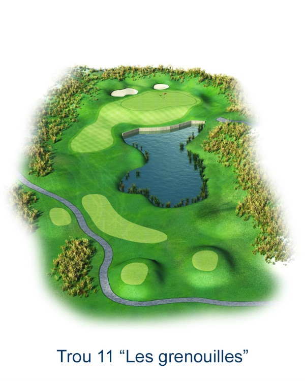 Le trou N°11 - Les grenouilles (Crédit : Golf National)