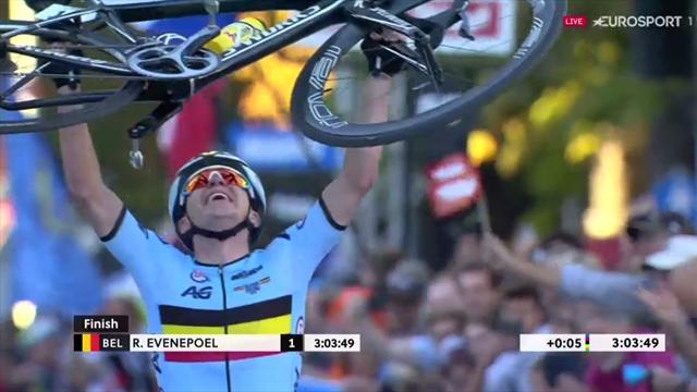 Mundiales 2018: Remco Evenepoel se consagra convirtiéndose en campeón del mundo junior en ruta Mundiales 2018: Remco Evenepoel se consagra convirtiéndose en campeón del mundo junior en ruta