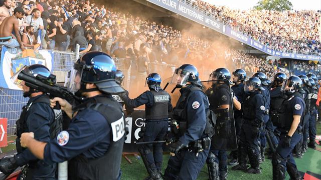 Des incidents dans le derby Montpellier-Nîmes Des incidents dans le derby Montpellier-Nîmes
