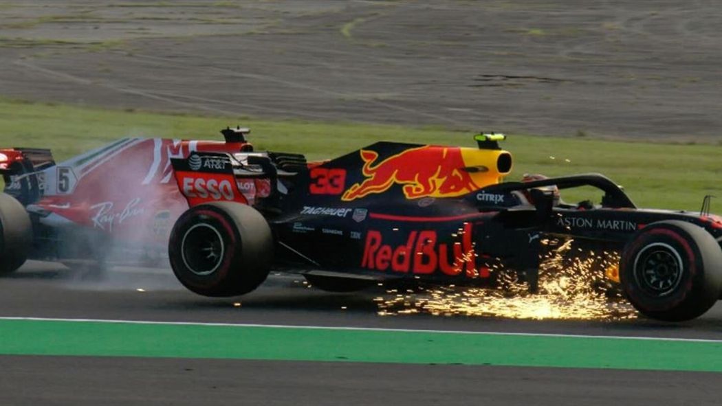 Risultati immagini per vettel giappone 2018 verstappen