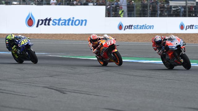 Marquez a dû s'y prendre à 5 reprises pour mater Dovizioso : le résumé Marquez a dû s'y prendre à 5 reprises pour mater Dovizioso : le résumé