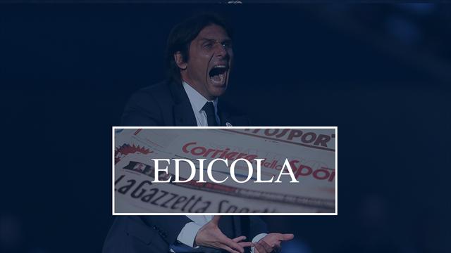 Edicola: Inter, scartata l'ipotesi traghettatore, a giugno c'è Conte. Juventus forte su Marcelo