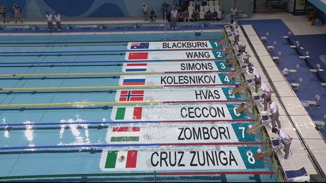 Kolesnikov wins men's 50m backstroke gold Kolesnikov wins men's 50m backstroke gold