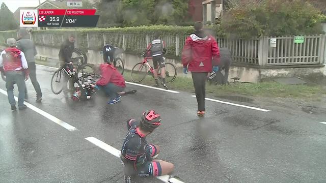 Gran Piemonte: La peligrosa caída que tuvo al equipo Fantini como el gran perjudicado Gran Piemonte: La peligrosa caída que tuvo al equipo Fantini como el gran perjudicado