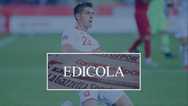 Edicola: Per Piatek si scatena l'asta, la Roma torna su Herrera, Real e Barça si contendono Grimaldo